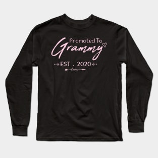 Promoted to Grammy Est. 2020 Funny gift for Grammy, Grammy Gift, Grammy Established Shirt, Grandma Shirt, Christmas Gift , Pregnancy Announcement Grandparents Long Sleeve T-Shirt